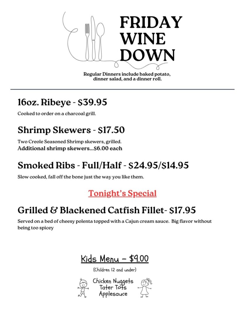 Menu For May 1, 2026