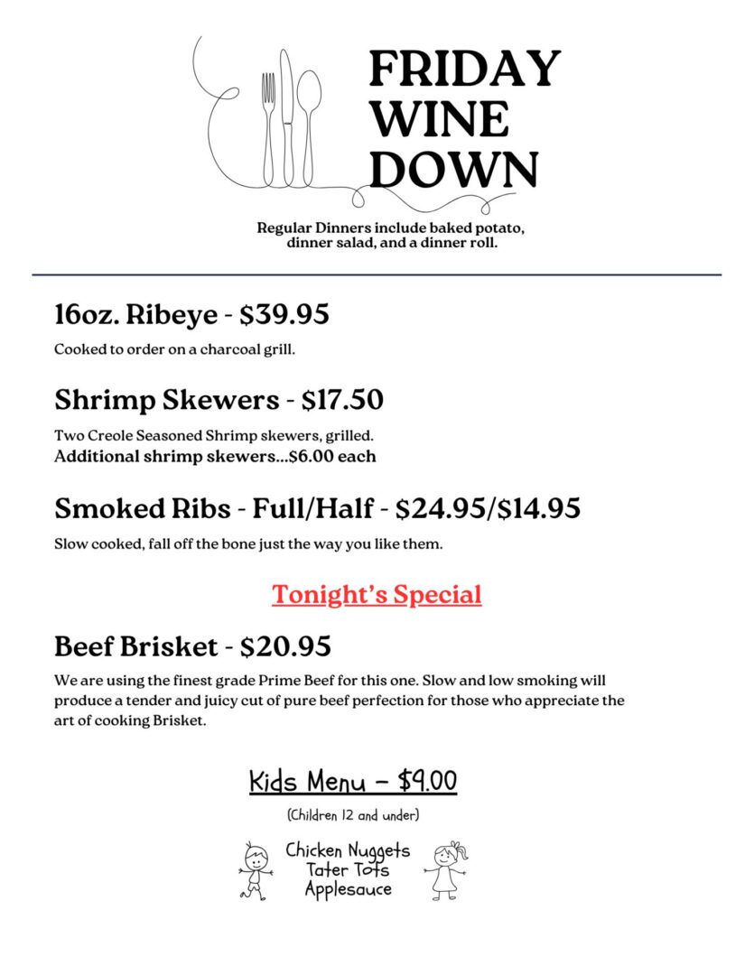 Menu For May 29, 2026