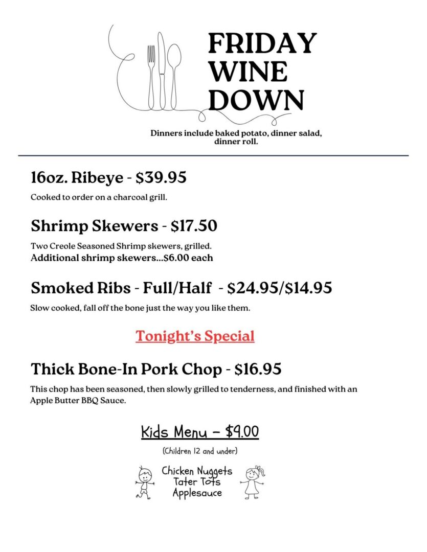 Menu For May 15, 2026