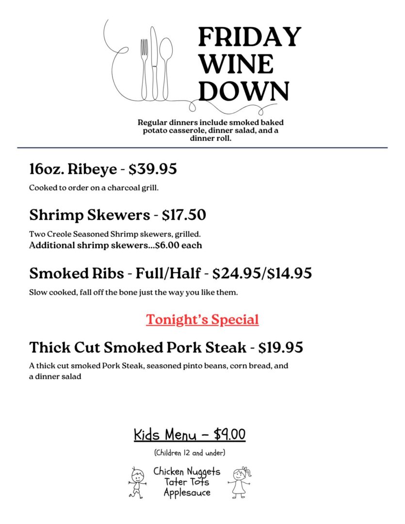 Menu For July 3, 2026
