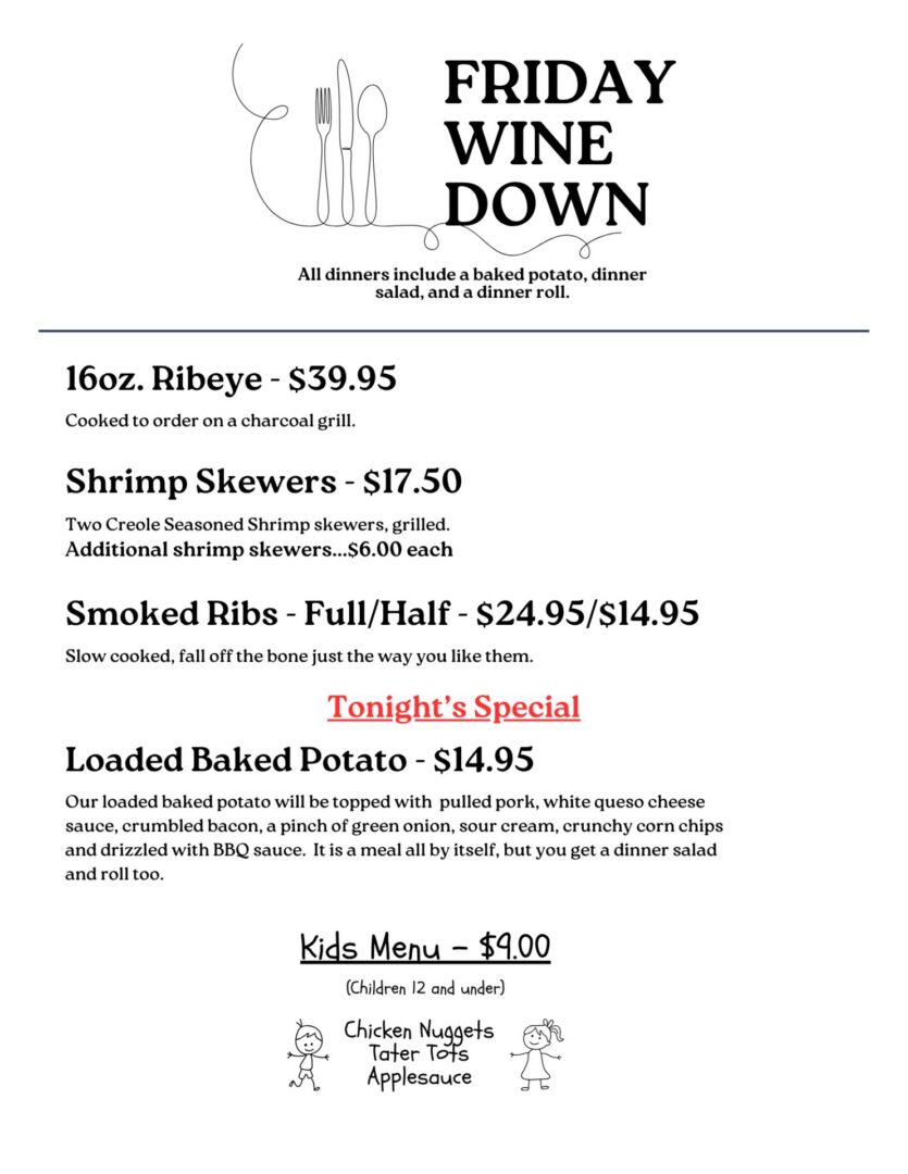Menu For June 12, 2026