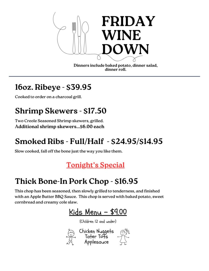 Menu For August 28, 2026